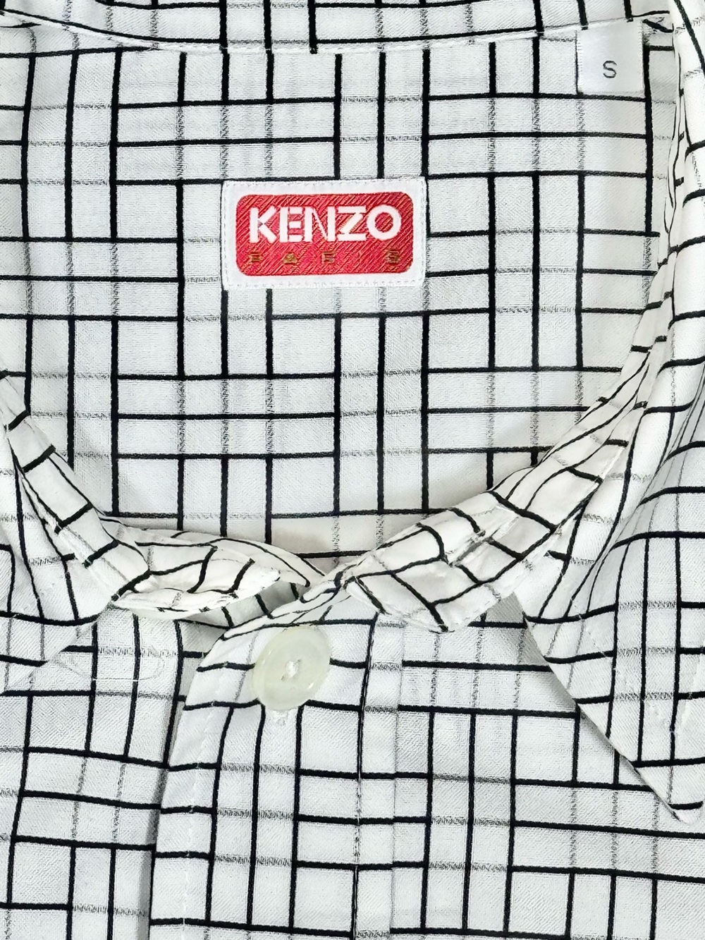 NWT KENZO Paris Oversized Jacquard Cotton Weave Overshirt S - Picture 4 of 12
